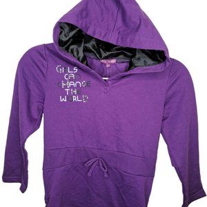 Miss Jean Purple Girls Can Change The World Hoodie Sz. 6X